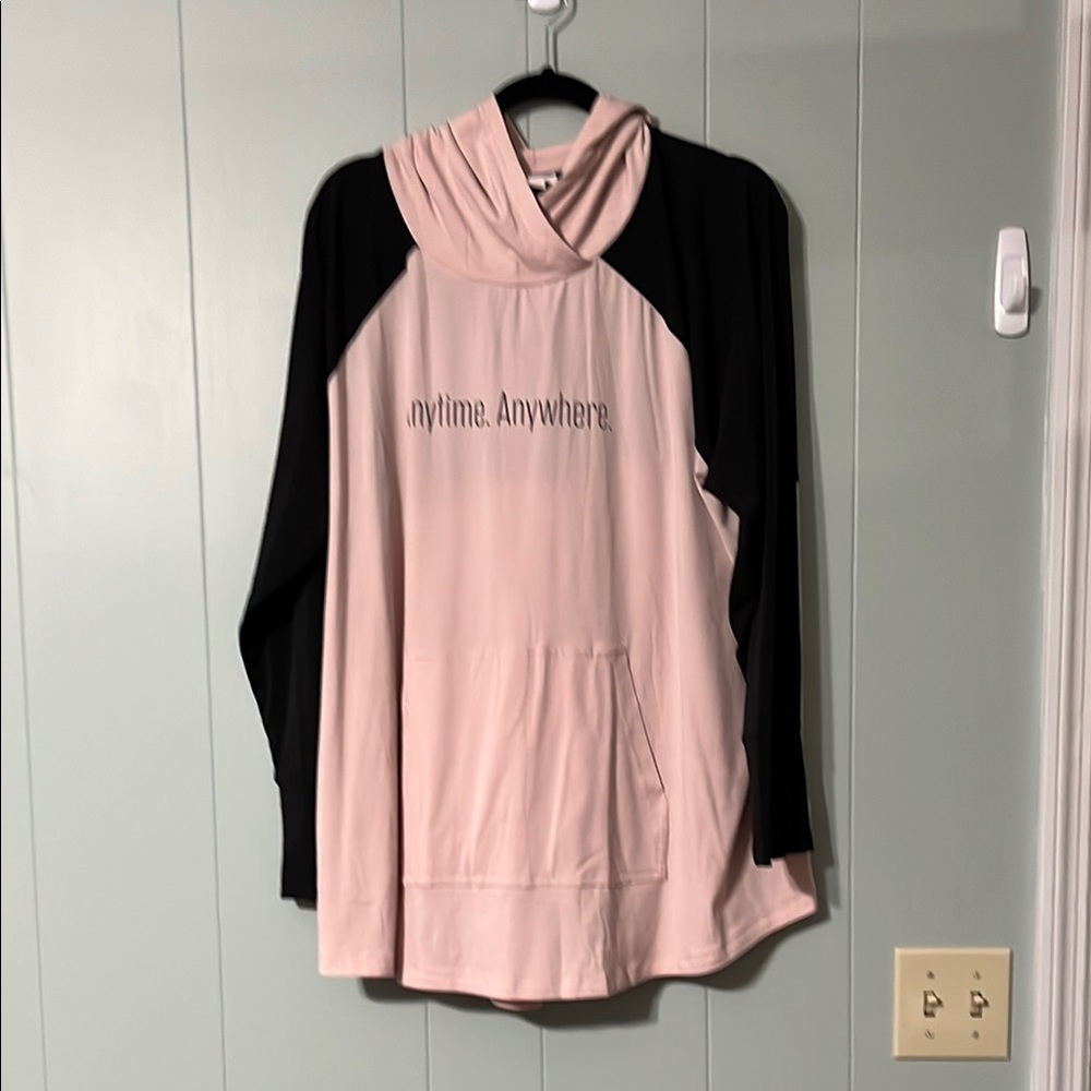 LuLaRoe Amber Pink and Black hoodie